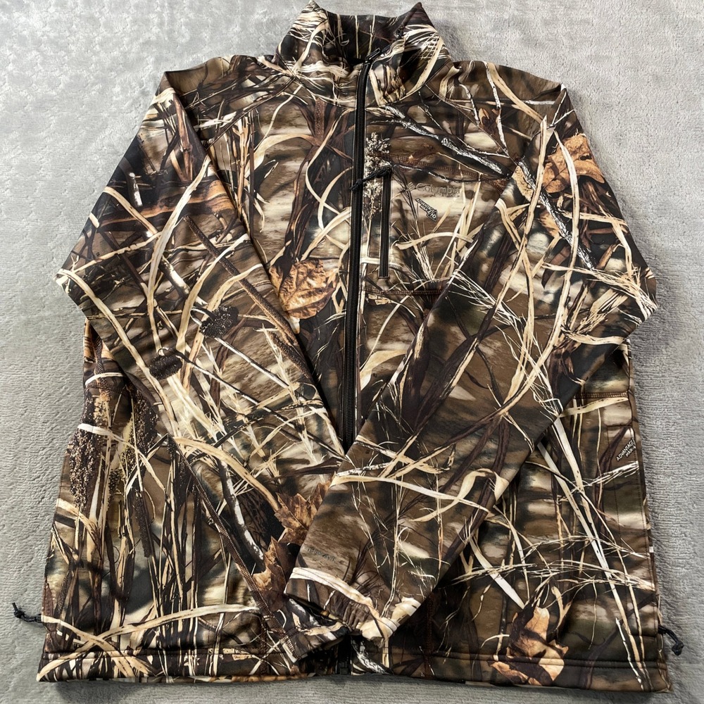 Columbia PHG Jacket Mens Large Omni-Heat Advantage Max-4 HD Camo Full Zip